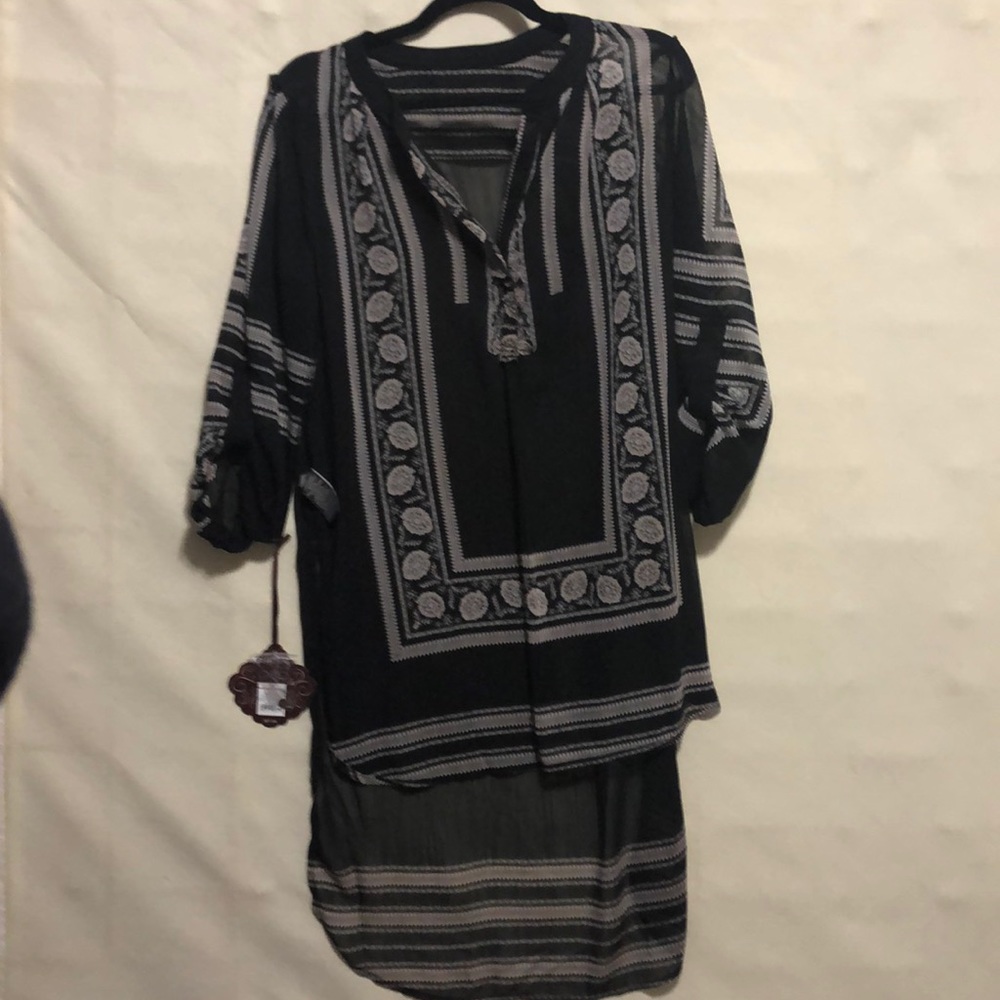 Knox rose sheer chiffon hi low tunic